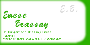 emese brassay business card